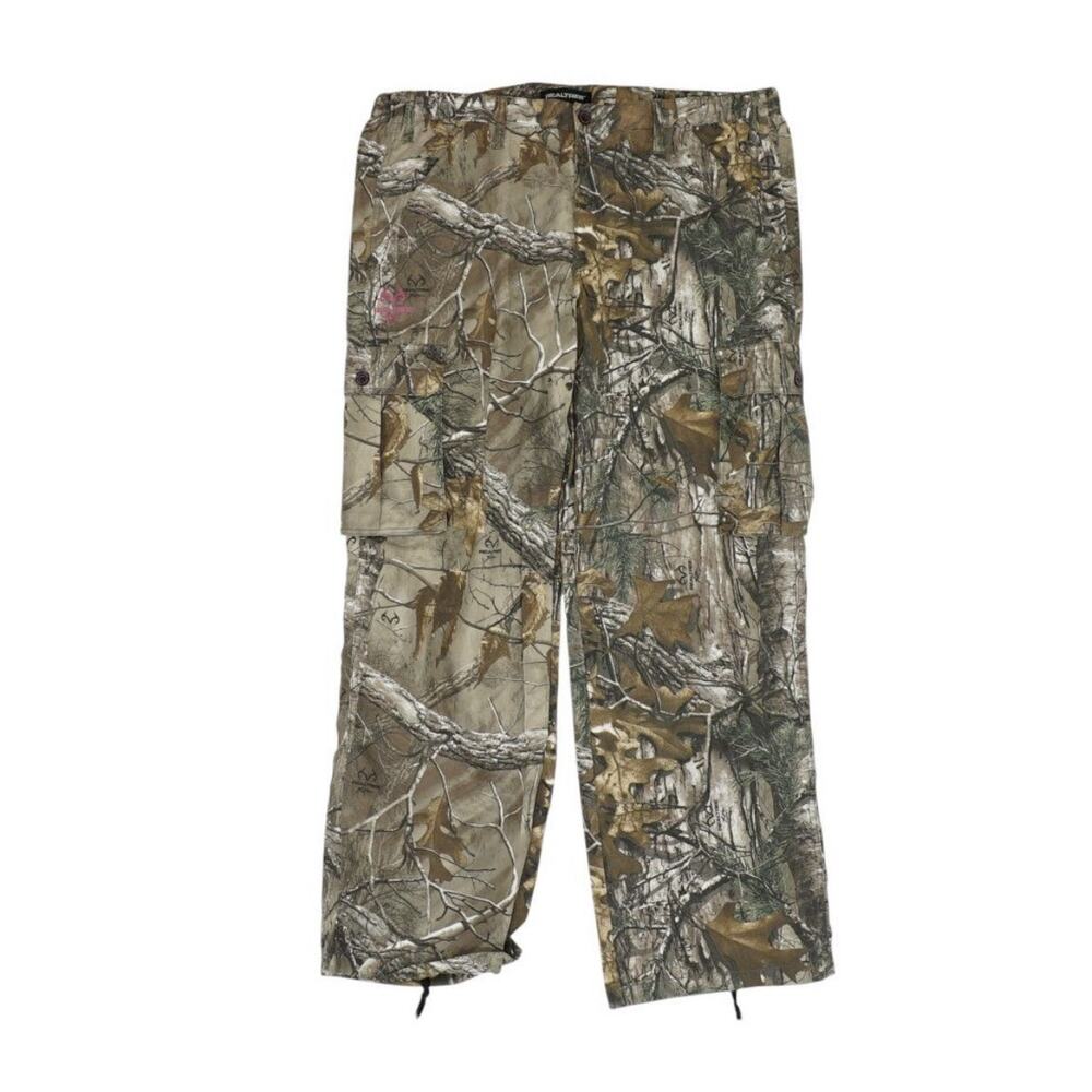 Realtree Xtra Womans Cargo Pockets Drawcord Leg Openings XXL